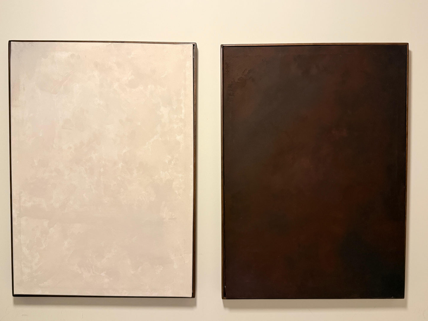 “Mars” El Yapımı Minimal Bordo Renkli Soyut Tablo – Ahşap Floater Çerçeveli
